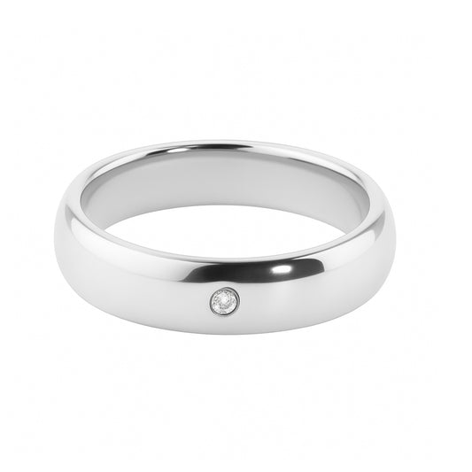 Anillo Matrimonio: Oro 18 K Y Zircón