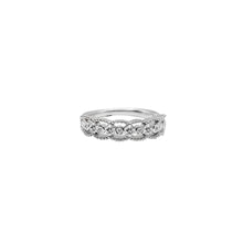 Cargar imagen en el visor de la galería, Anillo Cadena de Diamantes en Oro Blanco 18k