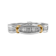 Cargar imagen en el visor de la galería, Anillo de Oro Amarillo 18k y Platino Cinturón con  Diamantes