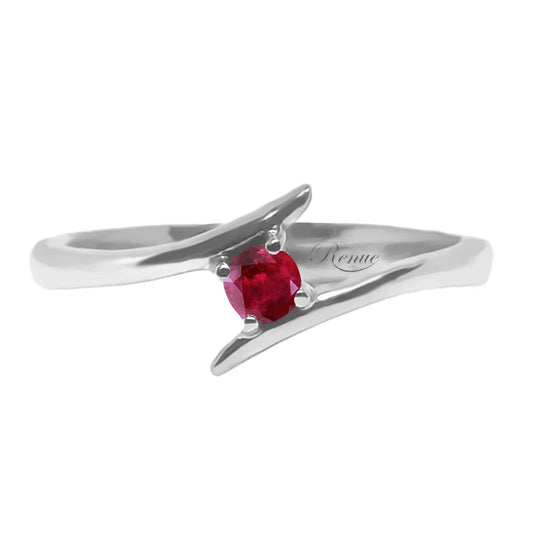 Anillo De Compromiso Plata 950 con Gema