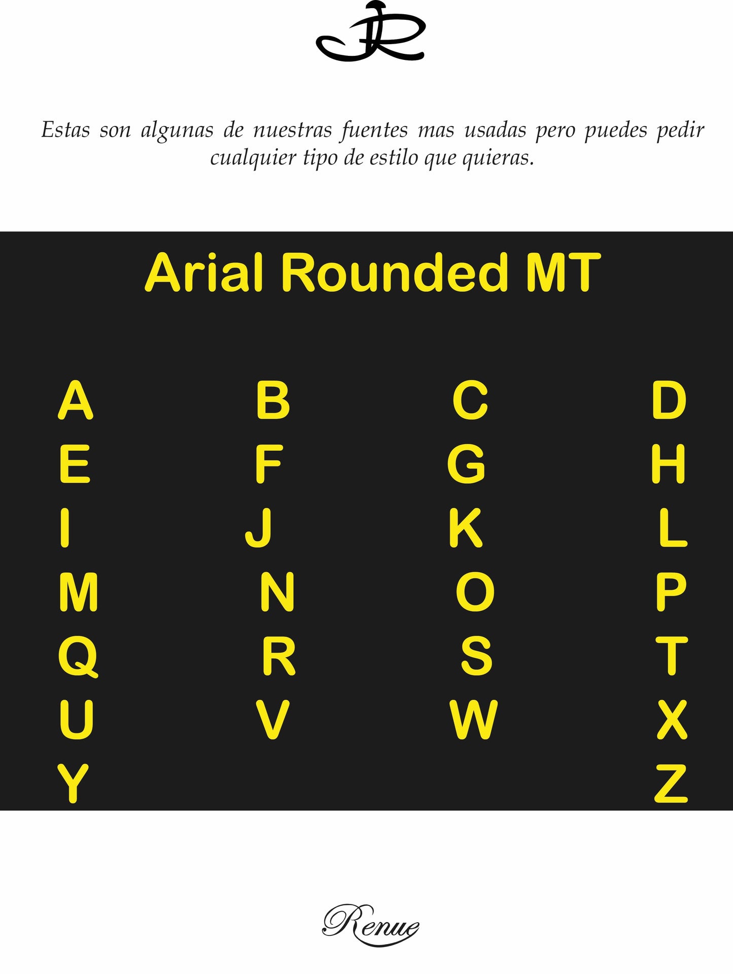 Dije Letra , Inicial Nombre en Arial Rounded mt Oro 18K