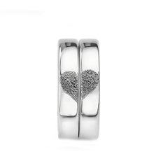 Cargar imagen en el visor de la galería, Corazón Huella En Plata Anillos Compromiso