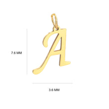 Cargar imagen en el visor de la galería, Dije Letra , Inicial Nombre En Corsiva Oro 18 K