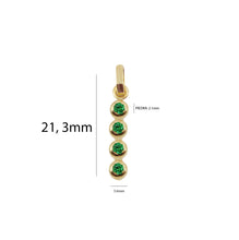Cargar imagen en el visor de la galería, Dije Dona Con 4 Chatones Cuatro Uñas Oro 18 K Con Esmeralda