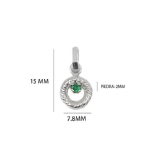 Cargar imagen en el visor de la galería, Dije Con Efecto Entorchado En Oro Blanco