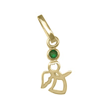 Cargar imagen en el visor de la galería, Dije De ángel en oro amarillo 18 k con Gemas
