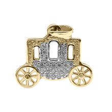 Cargar imagen en el visor de la galería, Dije Carruaje en Oro 18k y Circones