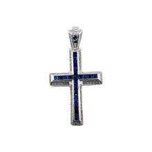 Cargar imagen en el visor de la galería, Cruz Blanca Obispo Grande Oro blanco 18k