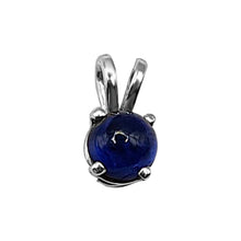 Cargar imagen en el visor de la galería, Dije Solitario Zafiro Oro Blanco 18k