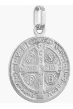 Cargar imagen en el visor de la galería, Dije Medalla San Benito Plata 925 Bebe Niñ@
