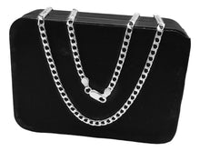Cargar imagen en el visor de la galería, Cadena Para Caballero Tejido Eslabones Cuadrados. En Plata