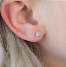 Cargar imagen en el visor de la galería, Topos En Oro 18k Circón .750 Italy Certificados