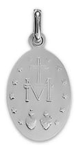 Cargar imagen en el visor de la galería, Dije Medalla Virgen De Los Milagros Plata 925
