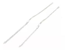 Cargar imagen en el visor de la galería, Par De Pulseras En Plata 925, Grabadas Y Con Estuche