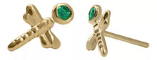 Cargar imagen en el visor de la galería, Topos Libélulas Sistema De Seguridad En Oro 18k Y gema