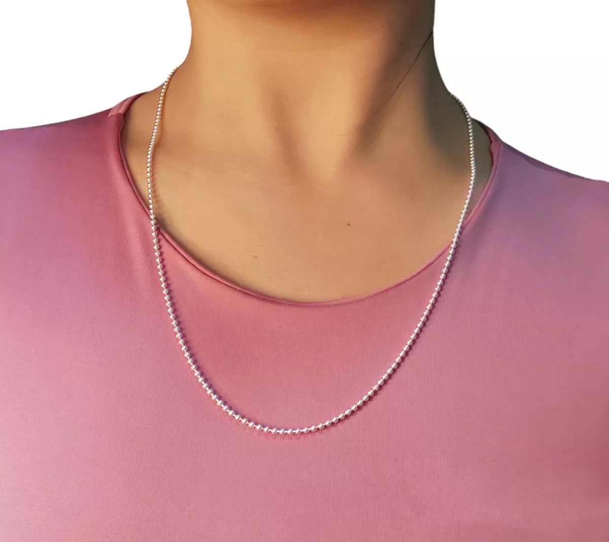 Cadena Tejido Bolas Plata 925 Dama, Mujer