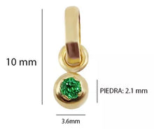 Cargar imagen en el visor de la galería, Dije Dona Con 1 Chatones Cuatro Uñas Oro 18 K Con Esmeralda