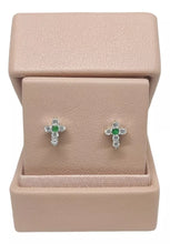 Cargar imagen en el visor de la galería, Topos Con Esmeralda Colombiana En Plata