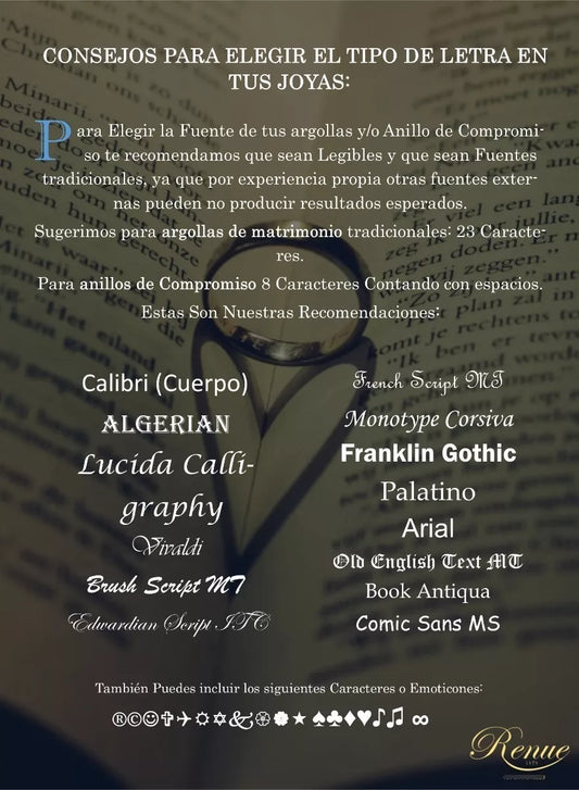 Argolla Con Grabado Personalizado Precio X Unidad 7mm