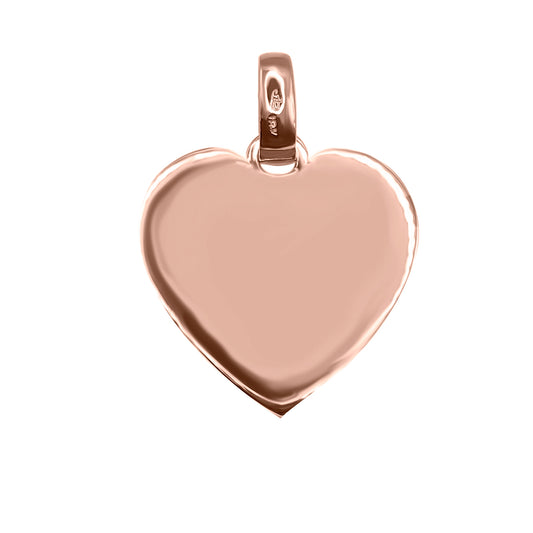 Charm Corazon, Dije En oro 18k Para Grabar
