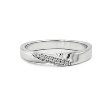 Cargar imagen en el visor de la galería, Anillo Rotado En Plata950 rodio Efecto Oro Blanco