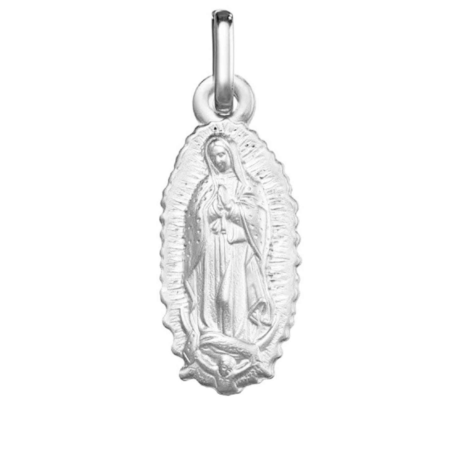 Dije De La Virgen De Guadalupe En Plata Para Cadena