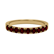 Cargar imagen en el visor de la galería, Cintillo Inclinado en Oro Amarillo 18k con rubis