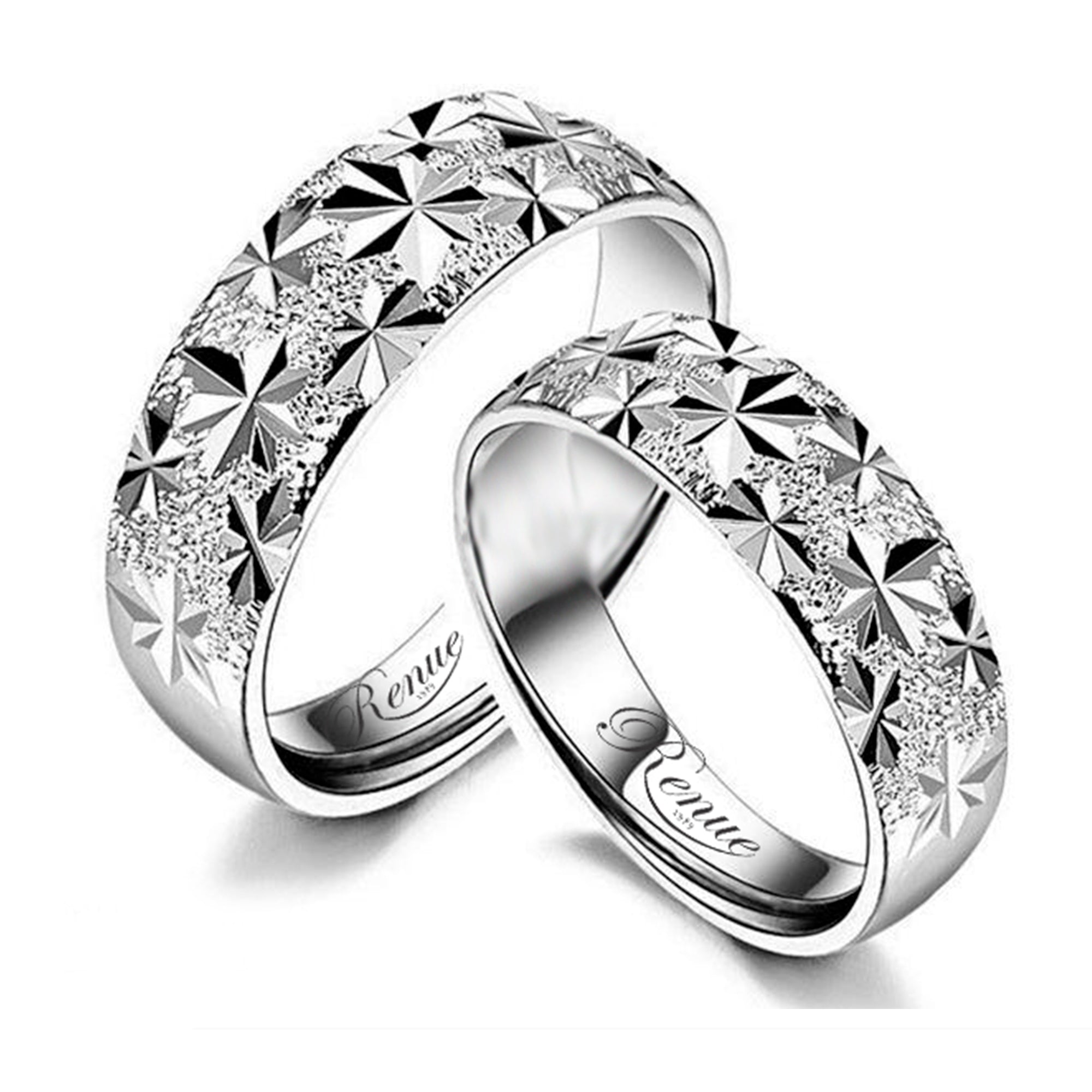 Argolla En Plata Estrellas Brillantes - Main Image