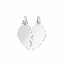 Cargar imagen en el visor de la galería, Placa Corazón Separable , Dije En Plata 925 Para Grabar