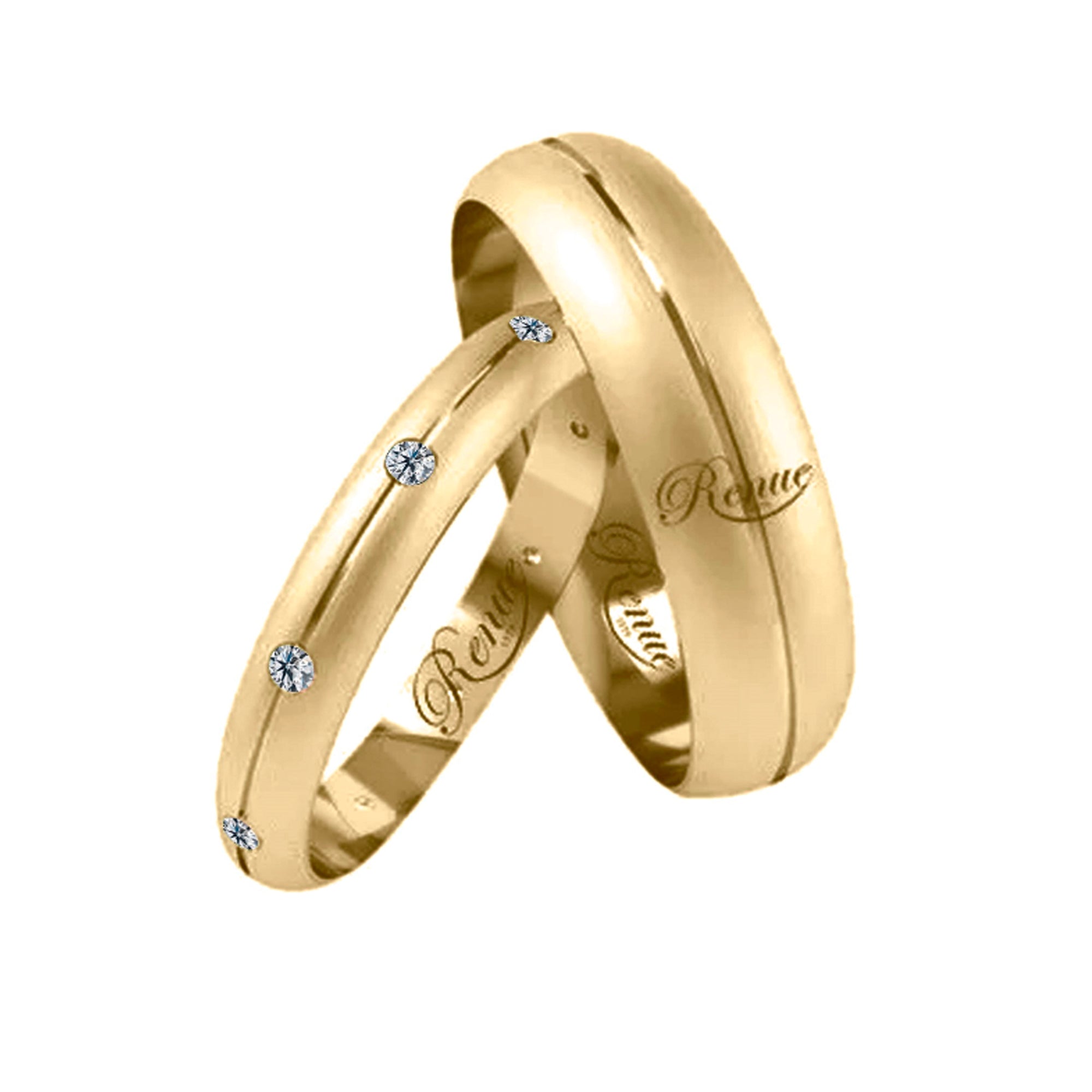 Argollas Alianzas De Matrimonio Oro Amarillo 18k C/u Joya