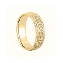 Cargar imagen en el visor de la galería, Argollas En Oro Con Grabado Personalizado Huella C/u
