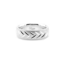 Cargar imagen en el visor de la galería, Argolla de  Matrimonio Compromiso En Plata Grafilada efecto Baño Oro blanco Precio X Unidad