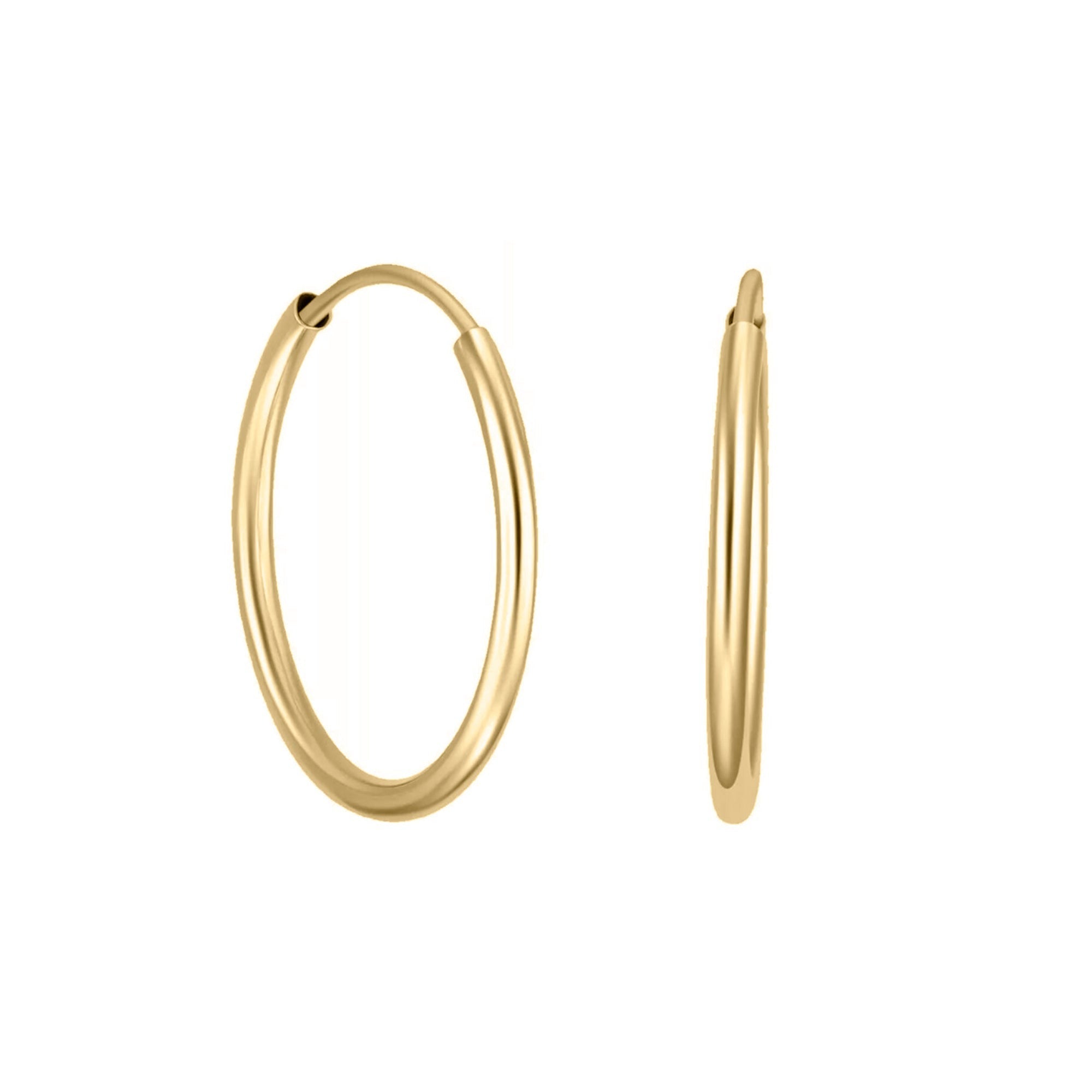 Candongas, Aretes Clásicos De Oro 18k Topos Dama, Mujer – Joyería