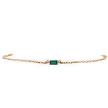 Cargar imagen en el visor de la galería, Pulsera En Oro Con Esmeralda En Oro Amarillo 18k