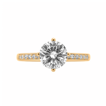 Cargar imagen en el visor de la galería, Anillo De Compromiso Oro amarillo 18 K con circón Estilo solitario