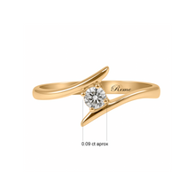 Cargar imagen en el visor de la galería, Anillo De Compromiso Oro amarillo 18 K con Diamante 0.09 ct