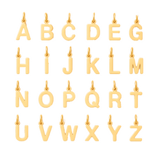 Cargar imagen en el visor de la galería, Dije Letra , Inicial Nombre en Arial Rounded mt Oro 18K