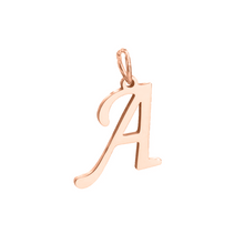 Cargar imagen en el visor de la galería, Dije Letra , Inicial Nombre En Corsiva Oro 18 K