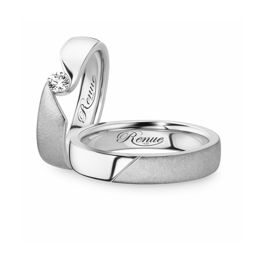 Argolla De Matrimonio Compromiso en oro 10k Y 14K