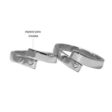 Cargar imagen en el visor de la galería, Argolla Para Matrimonio en Plata personalizados