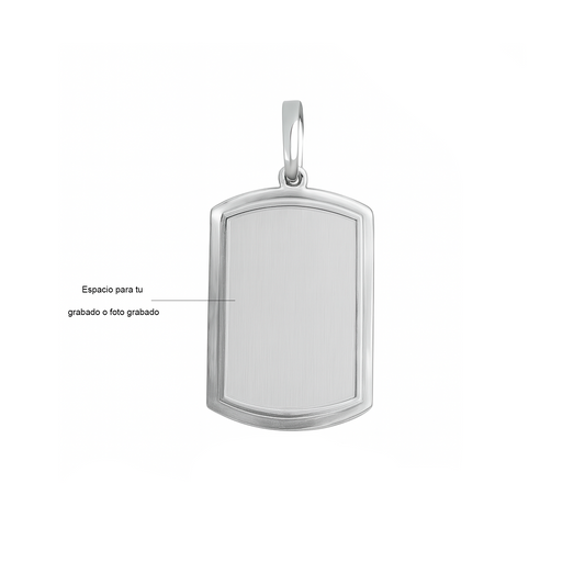 Placa, Dije En Plata 950 Para Grabar