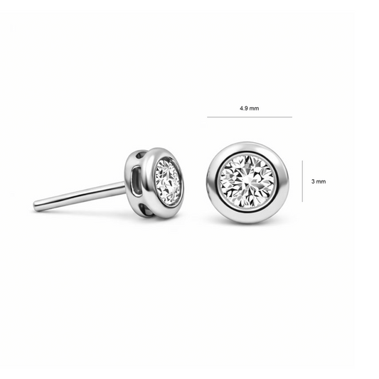 Topos Dona Con Diamante En Oro Blanco 18k