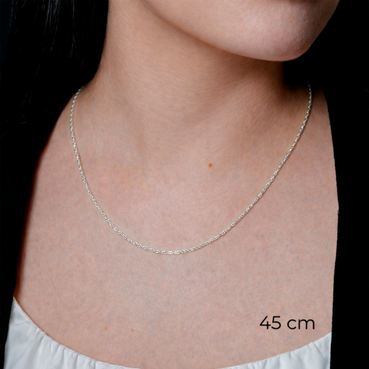 Cadena Tejido Cordón Plata 925 Niña,dama