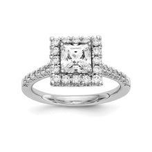 Cargar imagen en el visor de la galería, Anillo de Compromiso en Oro Blanco 18k con Diamantes