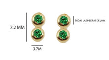 Cargar imagen en el visor de la galería, Topos Dona Con Esmeralda En Oro amarillo 18k