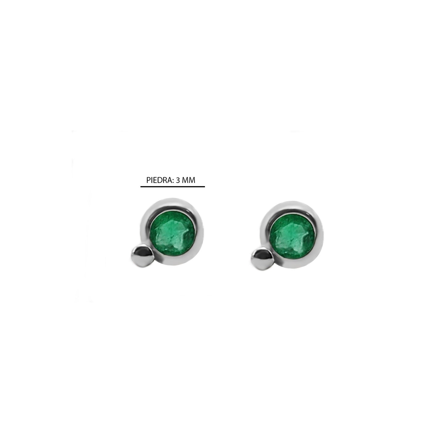 Topos Al Bicel En Oro Blanco 18k