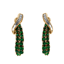 Cargar imagen en el visor de la galería, Aretes 18k Oro Amarillo 18k Cascada