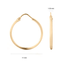 Cargar imagen en el visor de la galería, Candongas Clásicas De Dama En Oro Amarillo 18k