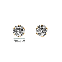 Cargar imagen en el visor de la galería, Topos 6 Uñas En Oro Amarillo 18k con circón