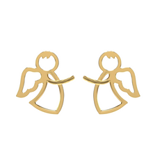 Cargar imagen en el visor de la galería, Aretes De ángel en Oro 18k